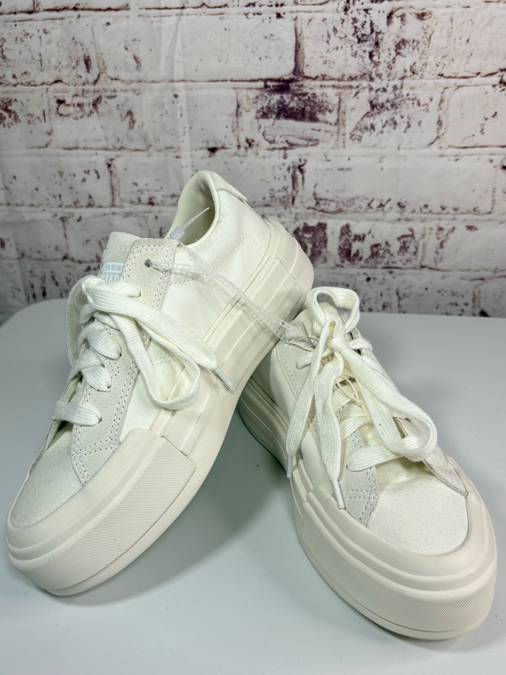 Converse Women's Cream Platform Canvas Sneakers